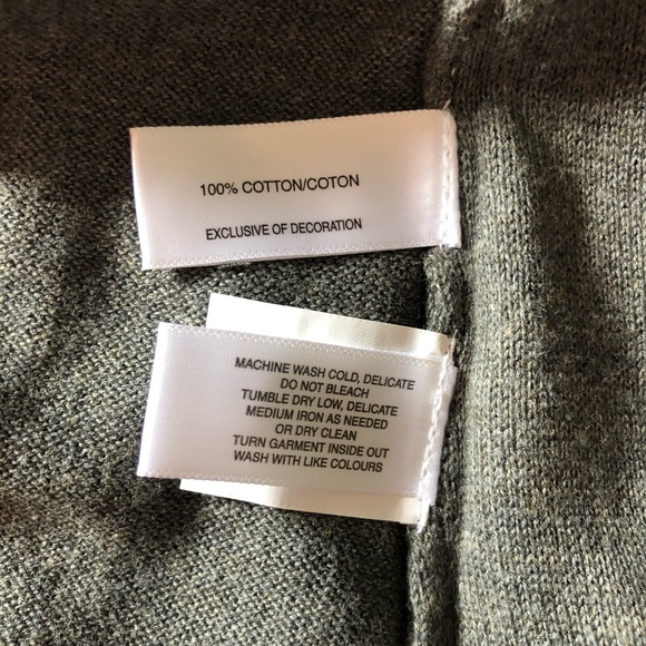 NWT - Gray Cotton Sweater - Size XL - Picture 6 of 6